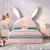 朷木 儿童床男孩女生兔子创意小户型卧室现代简约软包皮床单人梦幻美式公主床(1.8*2.0米（框架结构） 床+乳胶床垫+床头柜*2)第2张高清大图