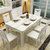古宜 G502小户型长方形现代简约时尚餐桌椅组合白色烤漆餐厅大理石实木餐桌子饭桌(定制颜色)第4张高清大图