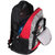 爱华仕中学生书包双肩背包大容量旅行包 双肩包 男女旅游运动背包(红色)第5张高清大图