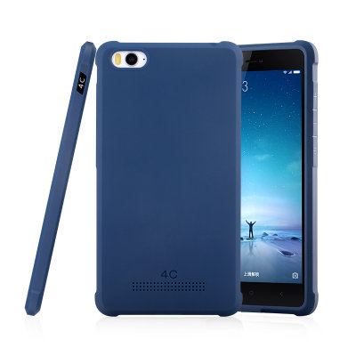 木木（MUNU）小米4C 小米4c手机壳 手机套 保护壳 手机保护套 外壳 磨砂软壳套 硅胶套(蓝色)