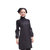 谋福 厨房店员工作围裙服 餐厅服务员围裙+头巾+袖套四件套 制服围裙可爱(黑色)第3张高清大图
