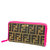 FENDI女士棕色粉边字母长款拉链钱包8M0299-GRP-F0A73棕色 时尚百搭第4张高清大图