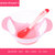 运智贝婴幼儿碗勺子吸盘碗感温软勺宝宝辅食碗勺儿童餐具母婴用品(粉色)第3张高清大图
