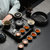 茶杯套装家用简约现代客厅办公室整套黑陶瓷茶壶茶碗日式功夫茶具(螺纹壶配茶盘(18头茶具))第2张高清大图