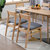 物植 实木餐椅家用阳台休闲桌靠背椅 YPH-01(原木色实木咖啡色棉麻)第5张高清大图