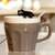 豪峰 创意马克杯陶瓷杯子咖啡杯牛奶杯早餐杯卡通可爱水杯带勺(黑猫卡其款满天星带勺)第4张高清大图