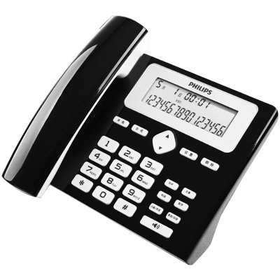 飞利浦（PHILIPS）CORD022来电显示电话机（黑色）【真快乐自营 品质保证】