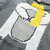 有洛潮品 潮童男装卡通图案时尚针织衫毛衣 XR707(110 灰色)第4张高清大图