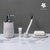 日本AKAW爱家屋台面牙刷置物盒水磨石牙刷托卫生间浴室家用(织雪牙刷架)第5张高清大图