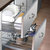 阿萨斯 平拉式 双层不锈钢线拉篮 厨房橱柜抽屉置物 碗碟架(600柜体平篮1个)第3张高清大图