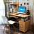 蔓斯菲尔电脑桌 家用电脑桌台式桌简约书桌现代办公桌烤漆写字台(红叶枫木色120cm)第5张高清大图
