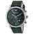 阿玛尼（ARMANI）运动休闲针织表带时尚简约男士石英手表(AR1950绿色黑壳绿面 织布)第2张高清大图