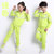 小儿郎童装男童春装2015新款长袖儿童棒球服秋装女童运动休闲两件套校服(绿色 130cm)第2张高清大图