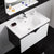 JOMOO九牧 浴室柜组合PVC材质浴室储物柜洗漱台面盆镜柜吊柜A2169/2170/2171(A2170（82.5cm） 黑白色)第3张高清大图