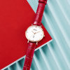 依波卡纳系列简约时尚女士钟表防水红色皮带石英手表36520145 国美超市甄选