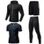 健身服男套装四件套运动套装速干篮球服紧身衣跑步服健身(黑色 S)第2张高清大图