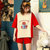 霓美舒 睡衣女夏季纯棉套装短袖两件套韩版学生红色家居服夏天少女可外穿(C22346 M码)第3张高清大图