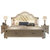卡富丹 美式床欧式床结婚床主卧床1.8米双人软包床简约现代卧室家具(1.5米床垫)第5张高清大图