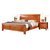 实木床主卧双人1.8m1.5米现代简约经济型橡木床中式家具海棠色  1800mm*2000mm 框架结构(单床)第5张高清大图