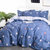 南极人四件套纯棉斜纹印花全棉被套床单式床上用品套件 -北极星(蓝色 北极星)第4张高清大图