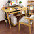 物植 实木书桌电脑桌ZM-03(（双抽款）胡桃色1.4米单桌+椅子)第4张高清大图
