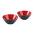 意大利 GUZZINI 多彩沙拉碗小吃盘果盘 二件套 12cm 国美厨空间(黑红)第2张高清大图