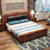 皮耐迪 现代简约 软包床实木床 1.8米双人床 1.5米主卧 橡木床卧室家具(胡桃色（框架排骨架床板） 1.5*2.0)第4张高清大图