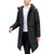 韩版羽绒服男士中长款连帽外套冬季纯色白鸭绒男装时尚潮流(黑色 4XL)第4张高清大图