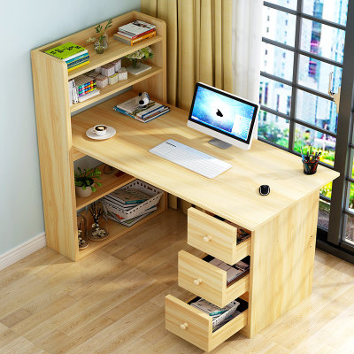 物植 电脑台式桌家用书桌 LM-11(古檀木色120cm)