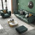 SKYMI免洗防污科技布乳胶沙发轻奢三人四人直排组合客厅沙发(复古绿+米白色 双人位1.8米)第6张高清大图