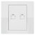 西门子开关插座面板 悦动系列 雅白色 二位超五类八芯电脑插座第5张高清大图