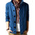 男士毛衣韩版针织衫 立领开衫 秋装外套 男士粗线衣 w1327 值得(蓝色)第3张高清大图