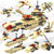 【彼优比】军事积木战舰航母模型儿童塑料拼装玩具男孩5-6-10岁以上13013(8盒装 军事战舰)第4张高清大图