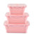 卡凡洛(Kaflo) 硅胶折叠饭盒上班便当盒午餐合野餐微波炉保鲜盒3件套(500ML)第4张高清大图