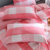 蛰伏家居 水洗棉四件套1.5/1.8m床单被套纯色简约被单小清新床上用品学校寝室宿舍床品(卡罗时光-红 1.8m(6英尺)床)第4张高清大图