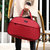 吉山月大容量单肩手提旅行包酒红色 简约大容量 旅行包袋第3张高清大图