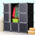 索尔诺婴儿衣柜宝宝收纳柜儿童储物柜塑料玩具卡通收纳箱衣物整理(粉色 9门9格 M090701)第2张高清大图