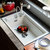 科恩纳石英石水槽单槽一体厨房洗菜盆花岗岩家用商用加厚洗碗水池(D750珍珠白高配套餐)第4张高清大图