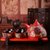中国红色陶瓷结婚茶具套装创意婚庆用品长辈敬茶杯壶新婚礼品礼物  5件(5件)(石榴花(扁)1壶0)第4张高清大图
