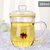 物生物蘑菇杯茶杯韩版创意潮流透明玻璃杯带把便携花茶泡茶办公杯380ML /420ML/500ML(粉色)第3张高清大图