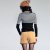 AS安都 2013女装新款韩版修身条纹拼接高领修身毛衣 9155220F(黑+白 M)第2张高清大图