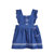 傲贝美儿童牛仔防水公主裙式围裙宝宝罩衣画画衣(蓝色 100)第5张高清大图