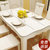古宜 G502小户型长方形现代简约时尚餐桌椅组合白色烤漆餐厅大理石实木餐桌子饭桌(1.5*0.9米一桌6椅(流水线条椅)第3张高清大图