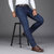 新款男式弹力牛仔裤商务直筒牛仔长裤男装舒适长裤MST1799(深蓝色 40)第2张高清大图