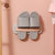 日本AKAW爱家屋多米诺浴室鞋架卫生间免打孔壁挂式门户鞋子收纳架(白色+灰色)第5张高清大图