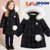 韩国童装Jelispoon2018冬季新款女童花朵气质长款棉服(105 黑色)第3张高清大图