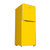星星（XingXing） 108升 双门小冰箱 彩色冰箱 家用冷藏冷冻电冰箱(BCD-108E黄色)第2张高清大图