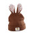 儿童帽子秋冬季韩版保暖毛线套头帽长耳朵帽子男孩女孩(1-5岁(帽围40-50cm) 红色)第5张高清大图