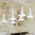 汉斯威诺 现代简约LED餐厅艺术吊灯灯具 卧室时尚白色亚克力吊灯(其他款式联系客服)第2张高清大图