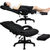 电脑椅按摩椅子办公椅家用转椅老板椅3015A(黑色PU(无按摩)可躺170度)第2张高清大图